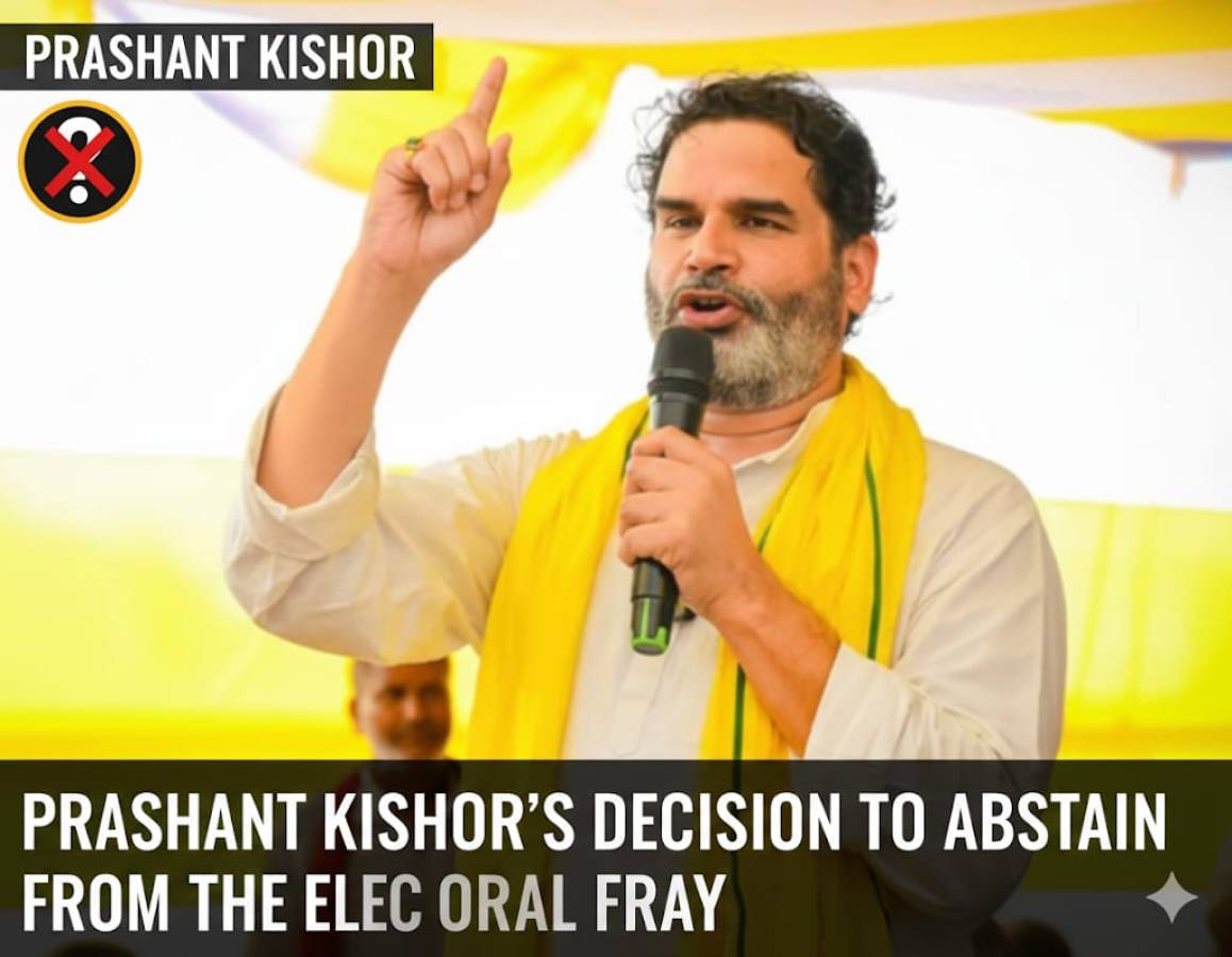 The Strategist’s Gambit: Why Prashant Kishor Chose to Stay Out of the Bihar Polls