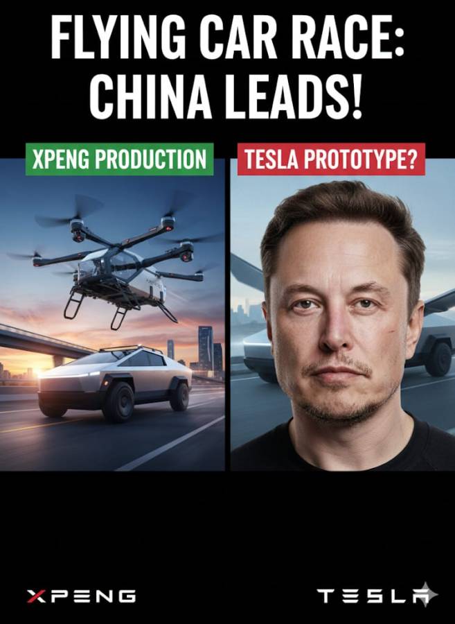 China’s Xpeng Aeroht Begins Trial Production of Flying Cars, Edging Ahead of Tesla