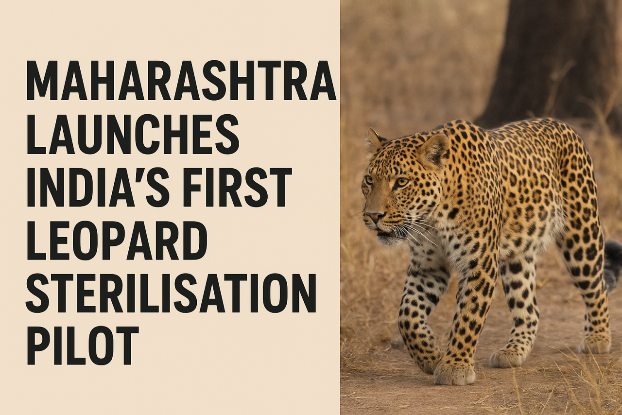 Maharashtra Launches India’s First Leopard Sterilization Pilot Project to Curb Rising Human–Wildlife Conflict