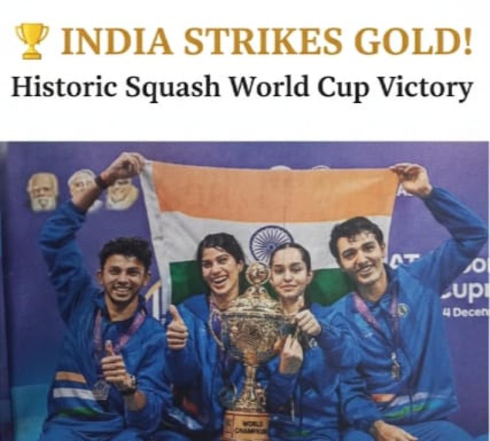 India Wins Squash World Cup 2025: Historic First Title on Home Soil