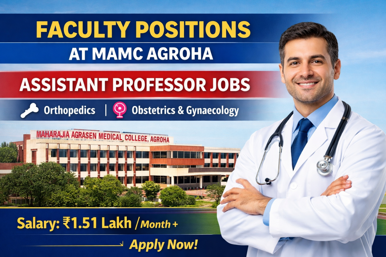 Opportunity for Medical Professionals: Faculty Positions at MAMC Agroha