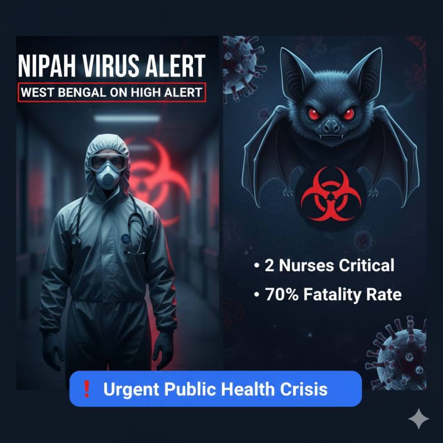 Nipah Virus Scare in West Bengal: Two Healthcare Workers in Critical Condition