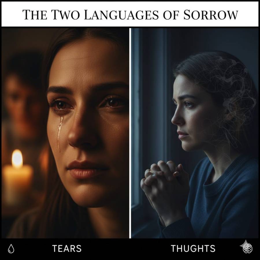 Not Everyone Cries With Tears: Some Mourn in Silence, With Thoughts