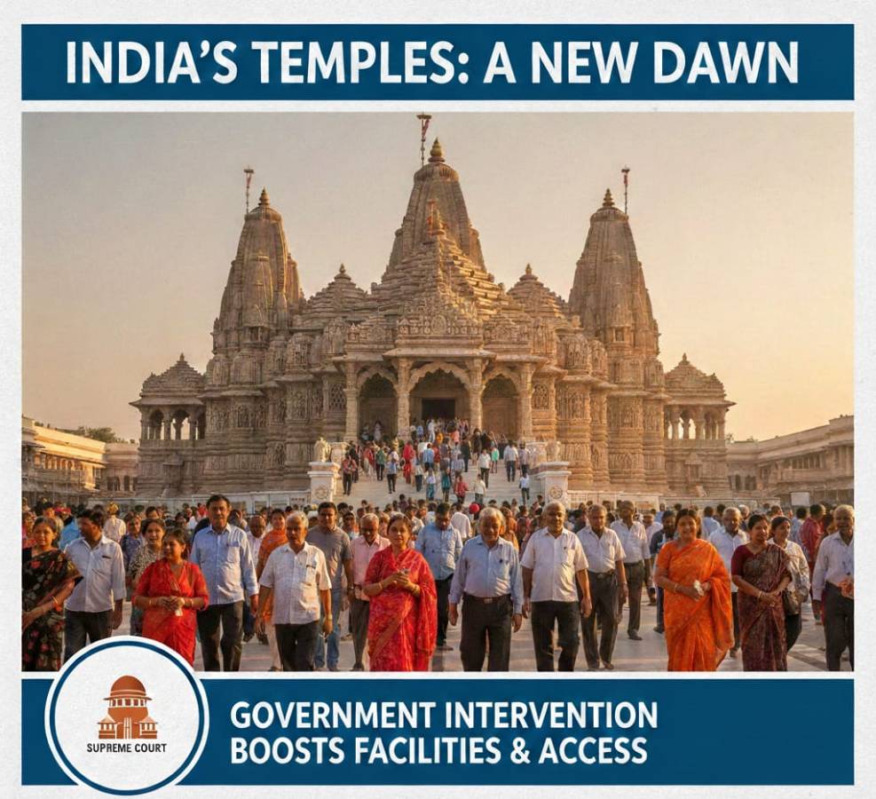Temple Facilities in India Are Improving Due to Government Intervention, Supreme Court Says
