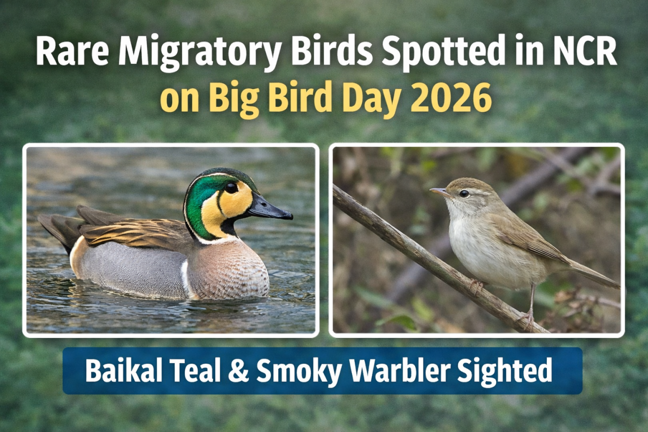 Rare Migratory Birds Spotted in NCR on Big Bird Day 2026