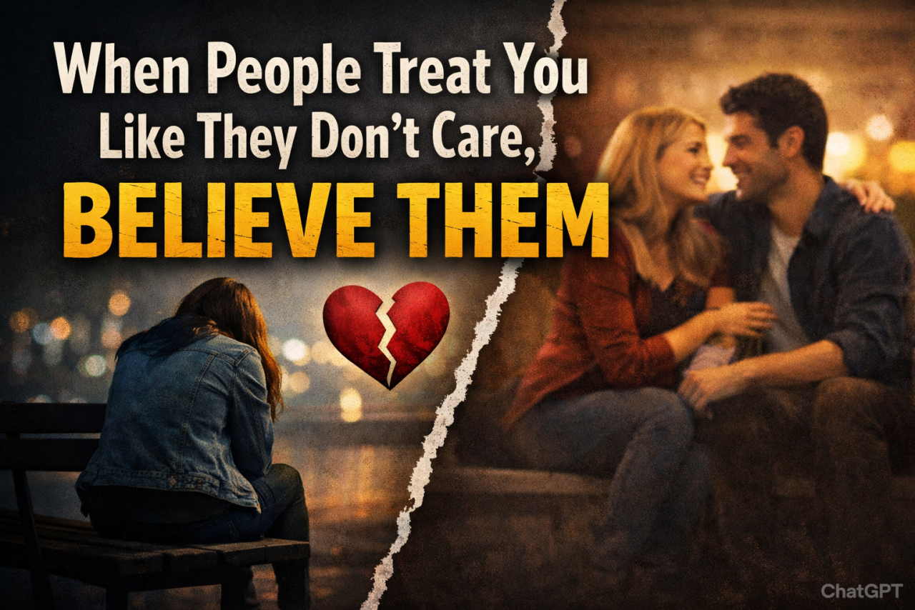 When People Treat You Like They Don’t Care, Believe Them
