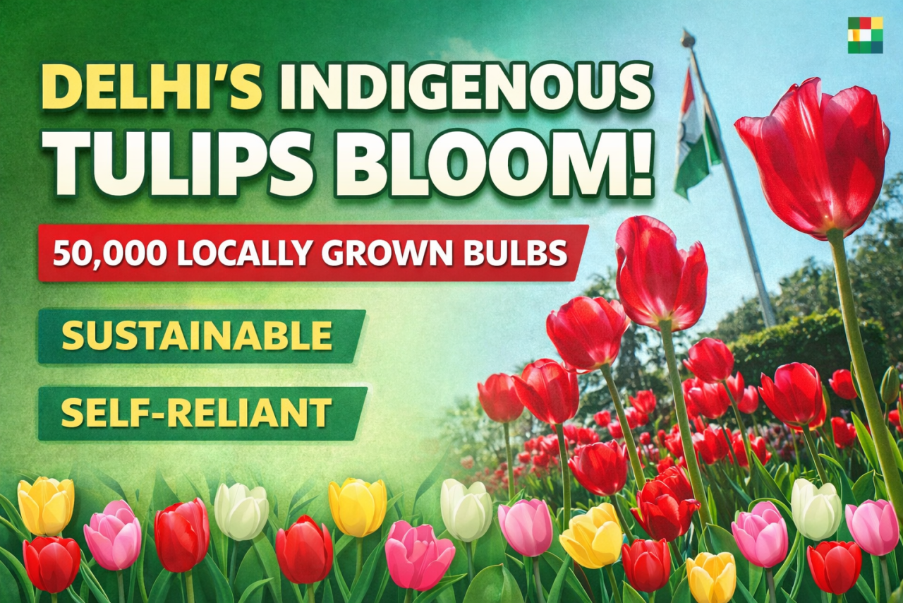Delhi’s Tulips Go Local: How 50,000 Indigenous Bulbs Are Changing the City’s Spring Story