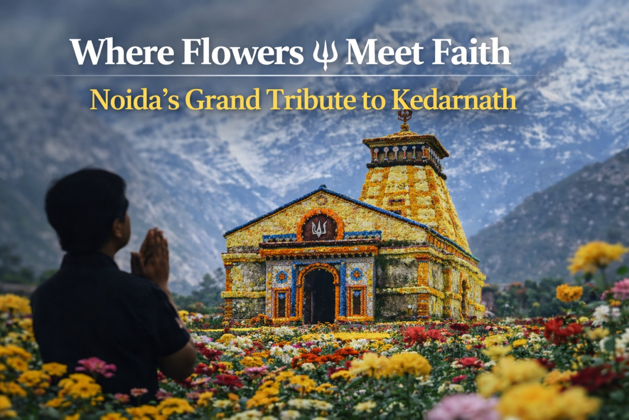 Where Flowers Meet Faith: Noida’s Grand Tribute to Kedarnath