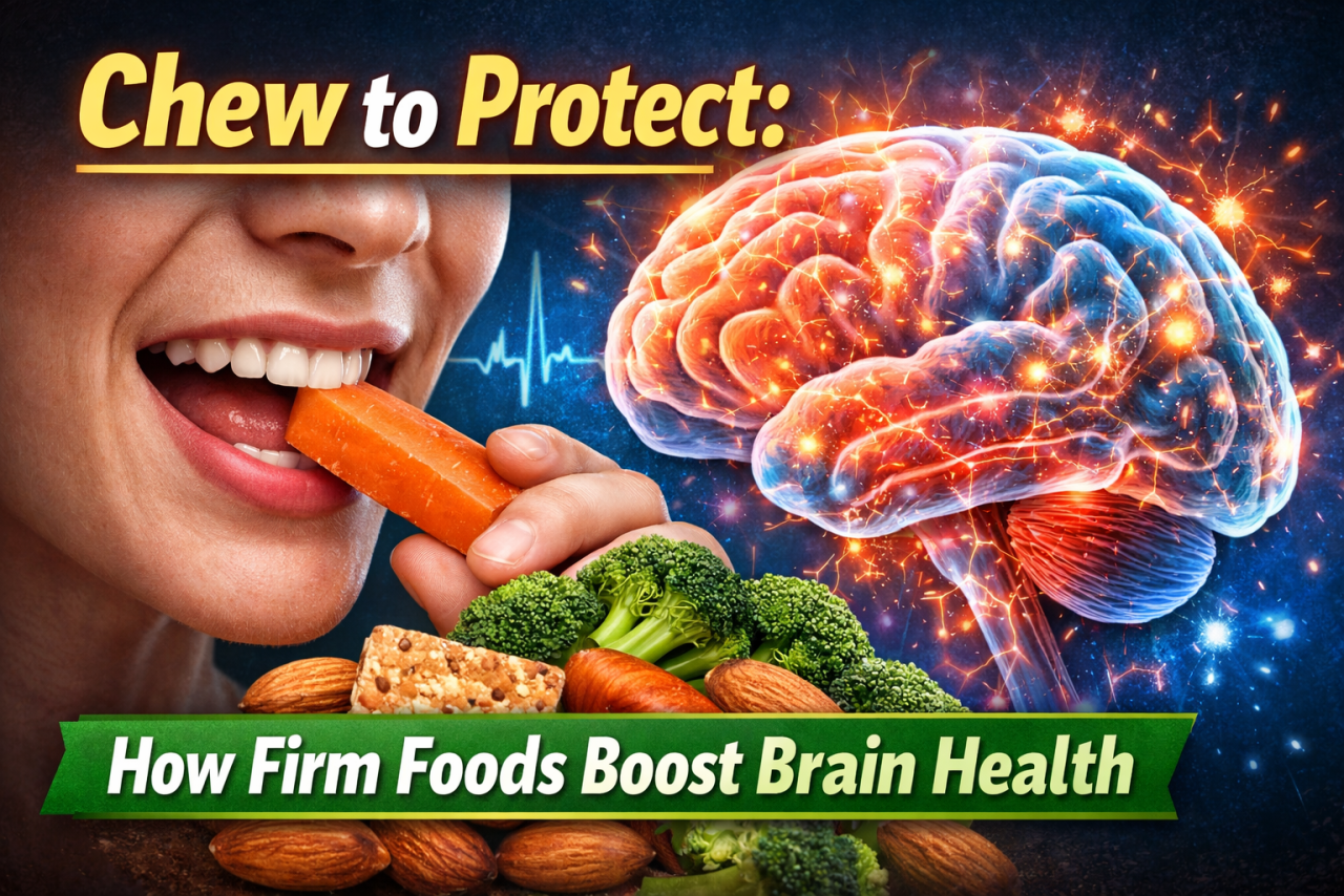 Chew to Protect: How Firm Foods May Activate the Brain’s Natural Defense System