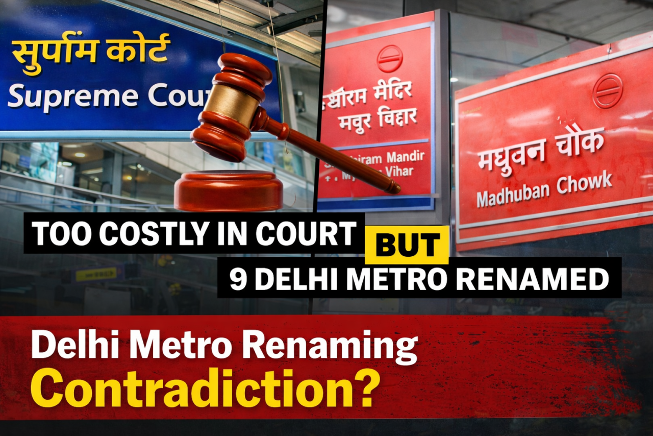 “Too Costly” in Court, But 9 Stations Renamed: What’s Behind Delhi Metro’s Naming Contradiction?