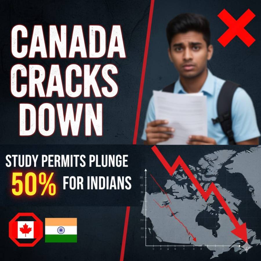 Canada Tightens Immigration Sails: Sharp Decline in Study Permits for Indian Students Signals New Era