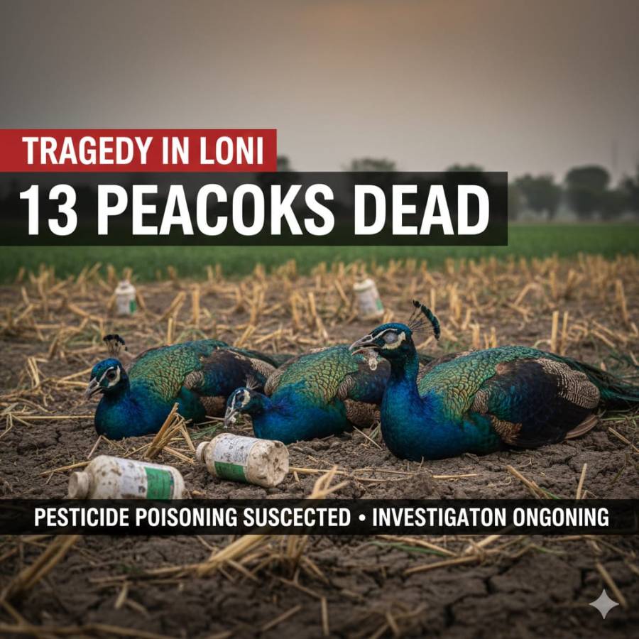 Pesticide Overuse Suspected as Peacock Deaths Rise to 13 in Ghaziabad