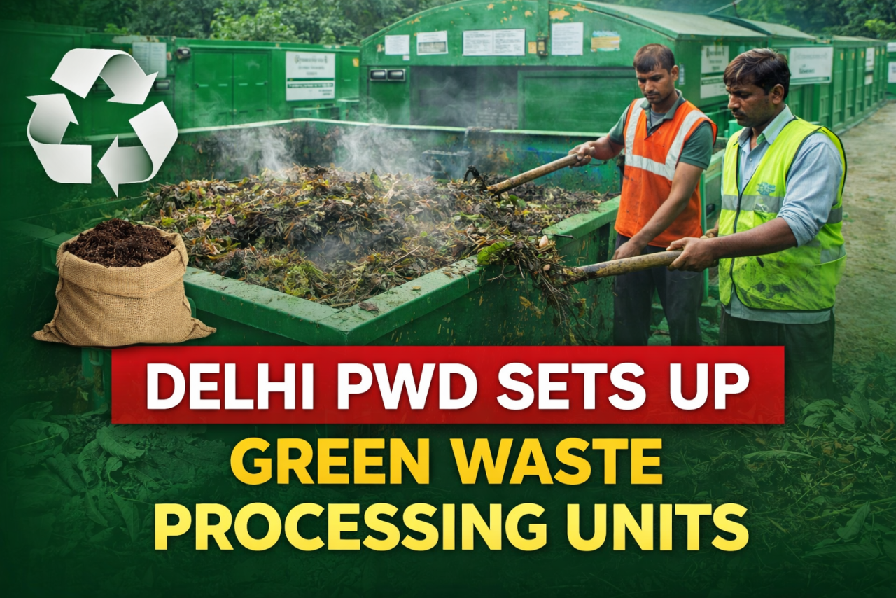 Delhi PWD Launches First Green Waste Processing Plant, Plans Citywide Composting Network