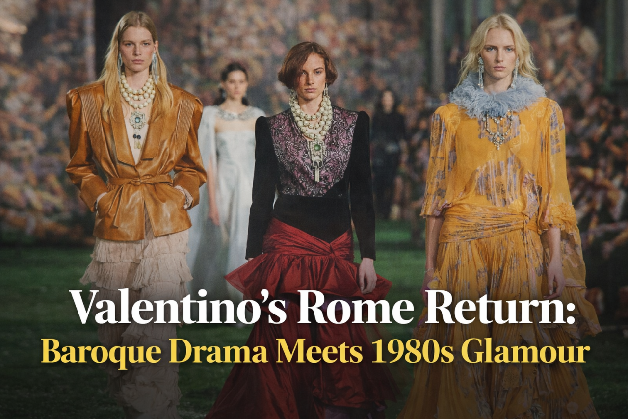Baroque Echoes and ’80s Glamour: Valentino’s Rome Return Rewrites the Language of Luxury