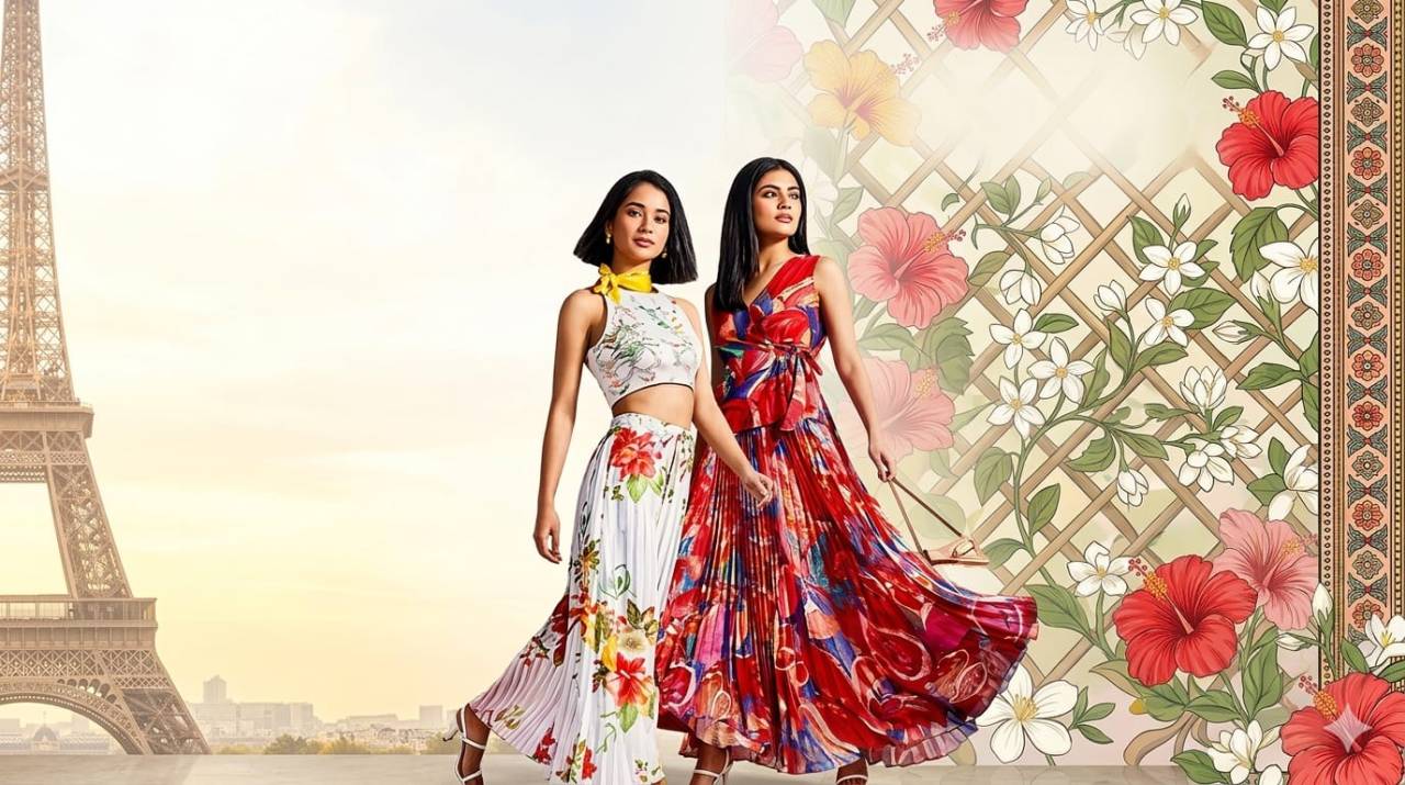 Pastels, Prints, and Paris: Woman Unveils a New Era of Modern Indian Style