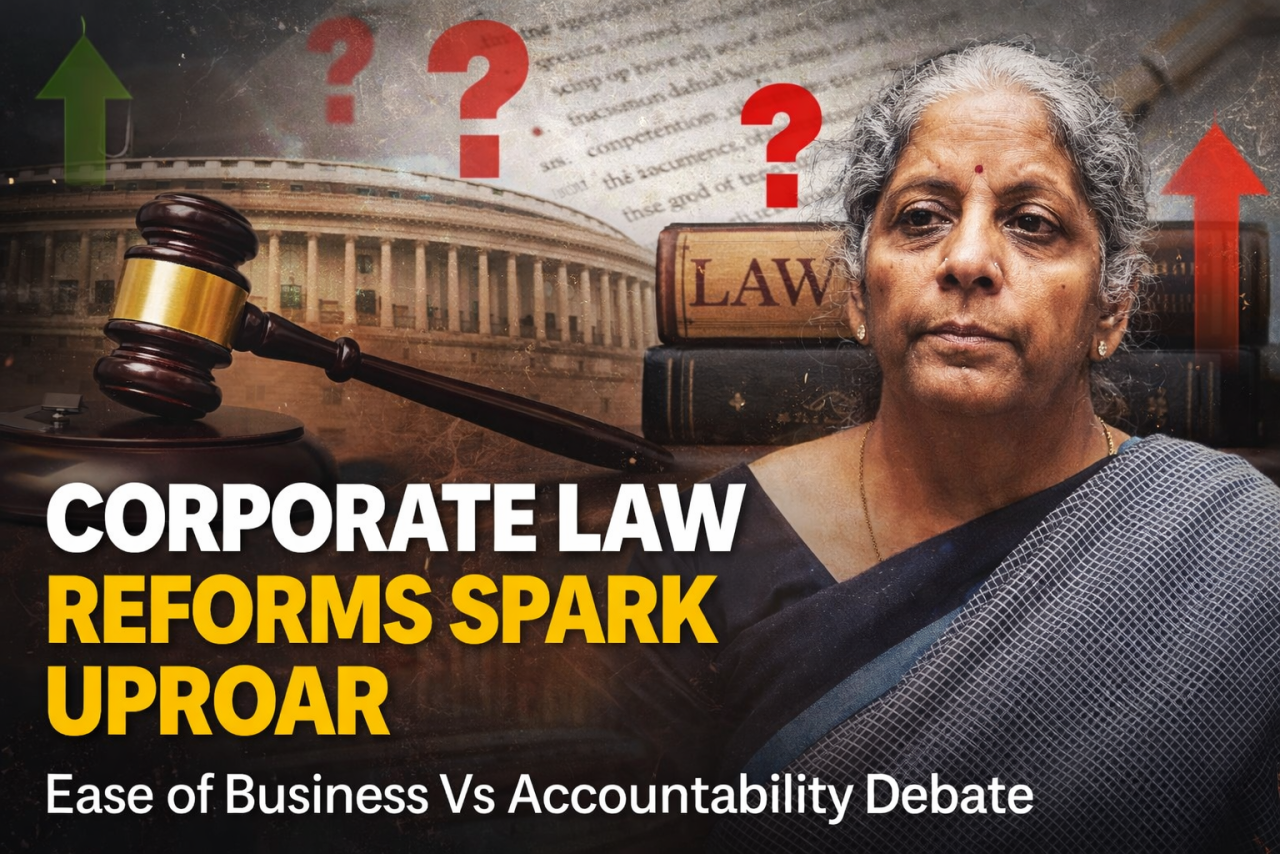 Govt Pushes Corporate Law Reforms, Sparks Debate on Accountability vs Ease of Business