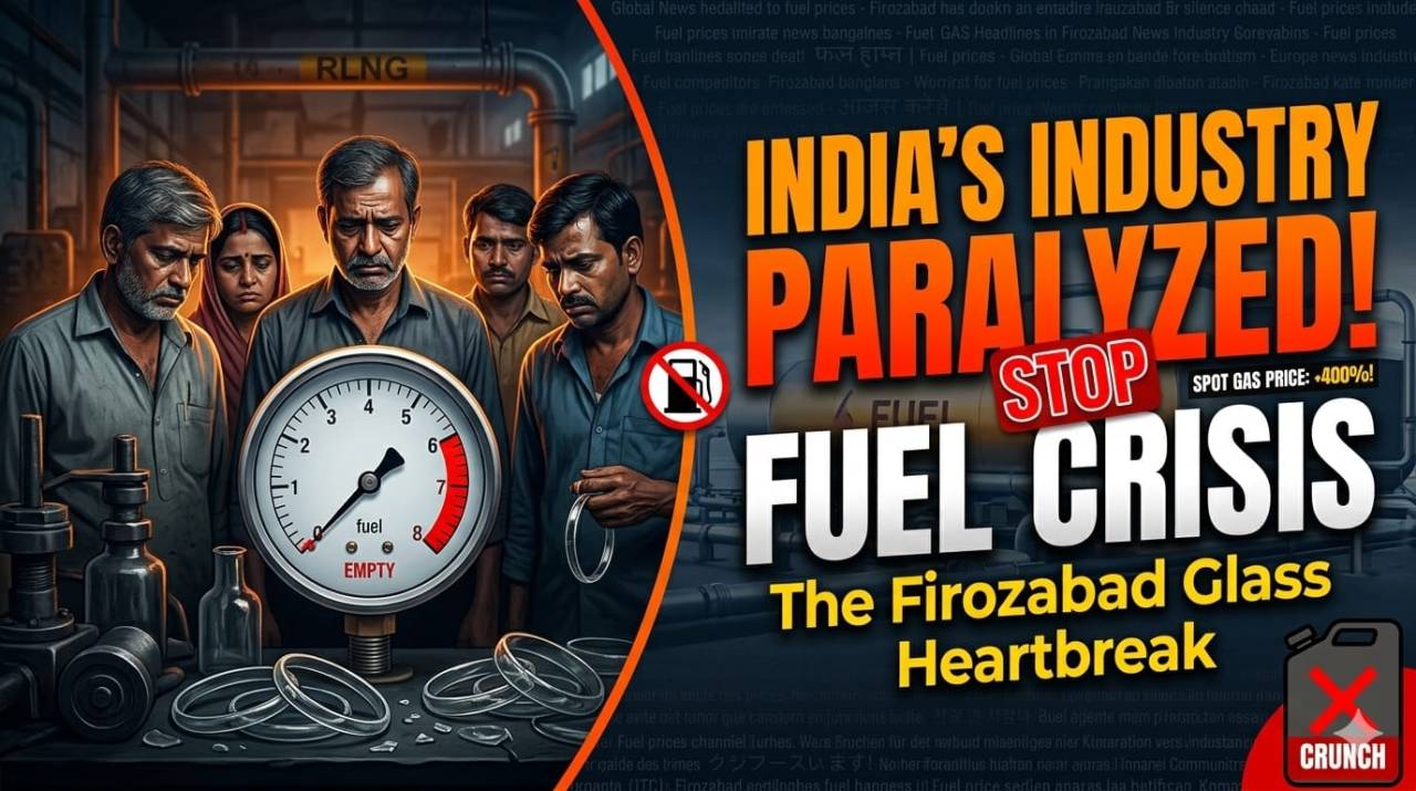 India’s Fuel Crisis Hits Industry Hard: Inside Firozabad’s Glass Industry Collapse