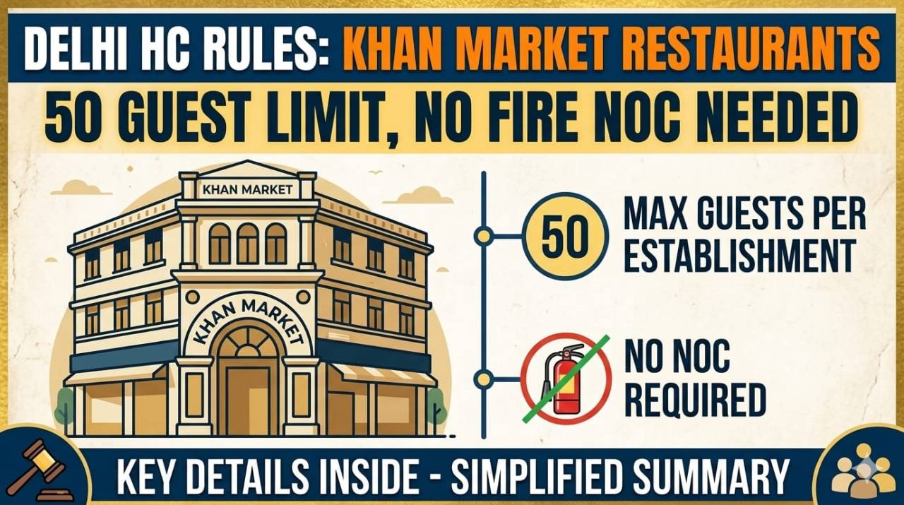 Delhi High Court Allows Khan Market Restaurants to Operate Without Fire NOCs Under Specific Conditions