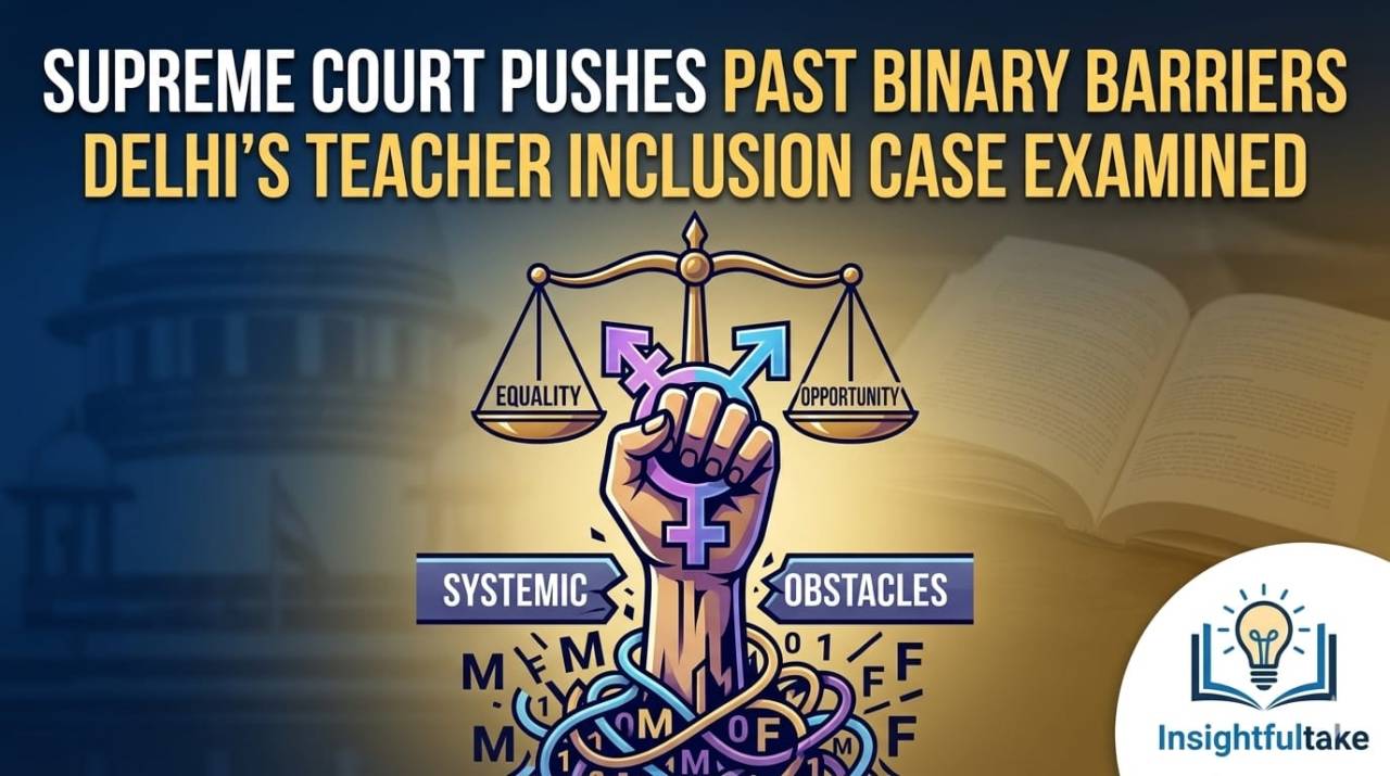 Supreme Court Orders Transgender Inclusion in Delhi Government Teacher Recruitment