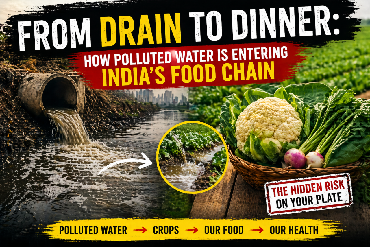 From Drain to Dinner: How Polluted Water Is Entering India’s Food Chain