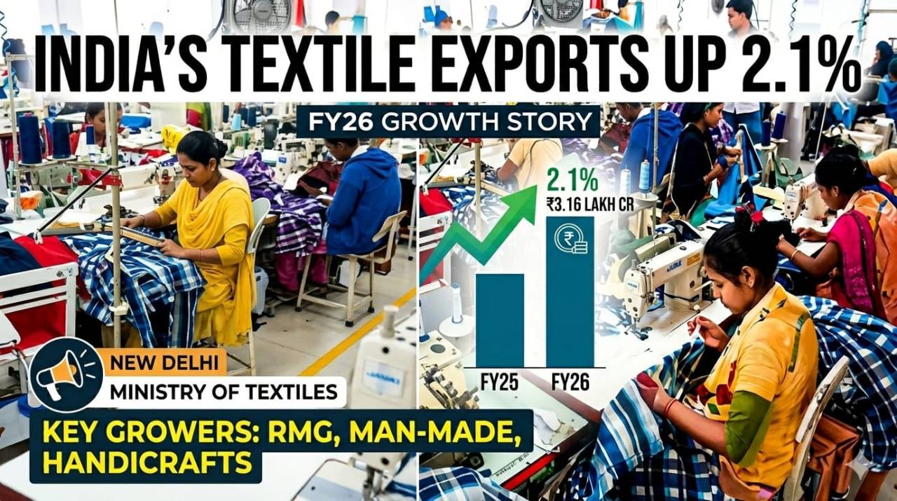 India’s Textile Industry Climbs to ₹3.16 Lakh Crore, Shows Steady FY26 Growth