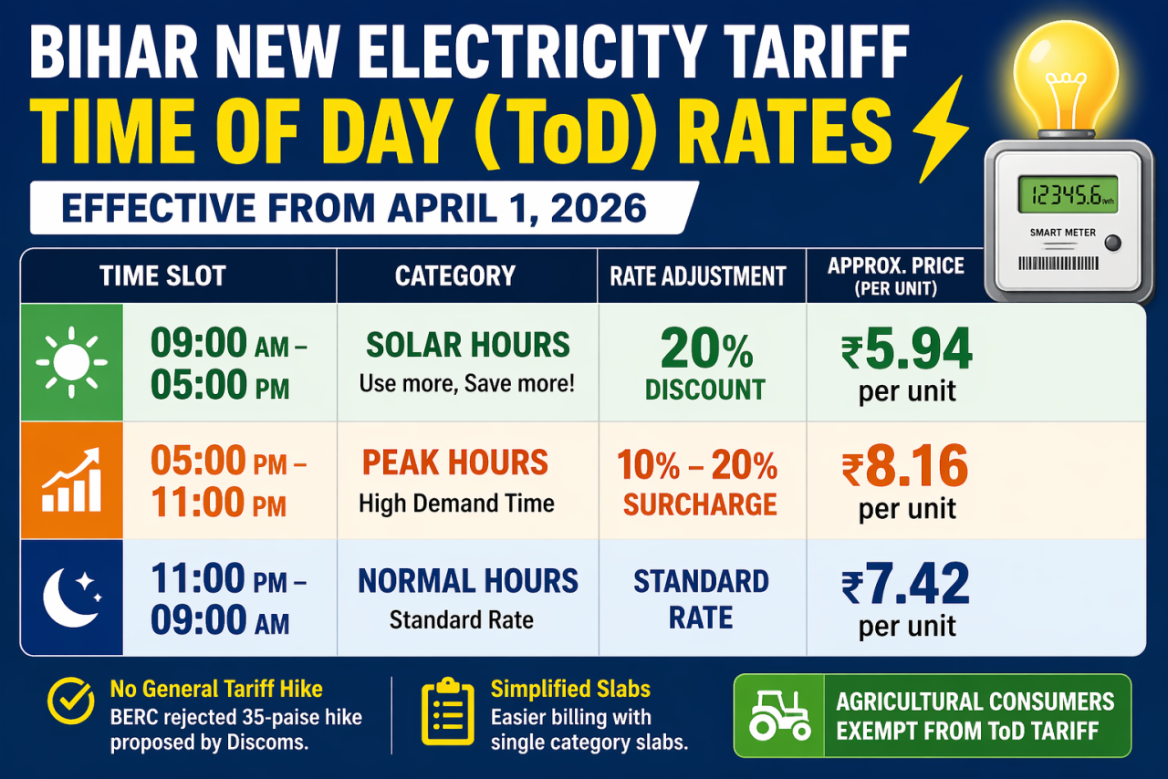 Smart Move or Pocket Pinch? Bihar Rolls Out ‘Time of Day’ Electricity Billing From April 1