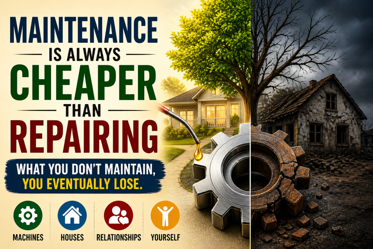 The Power of Maintenance: Small Care, Big Life