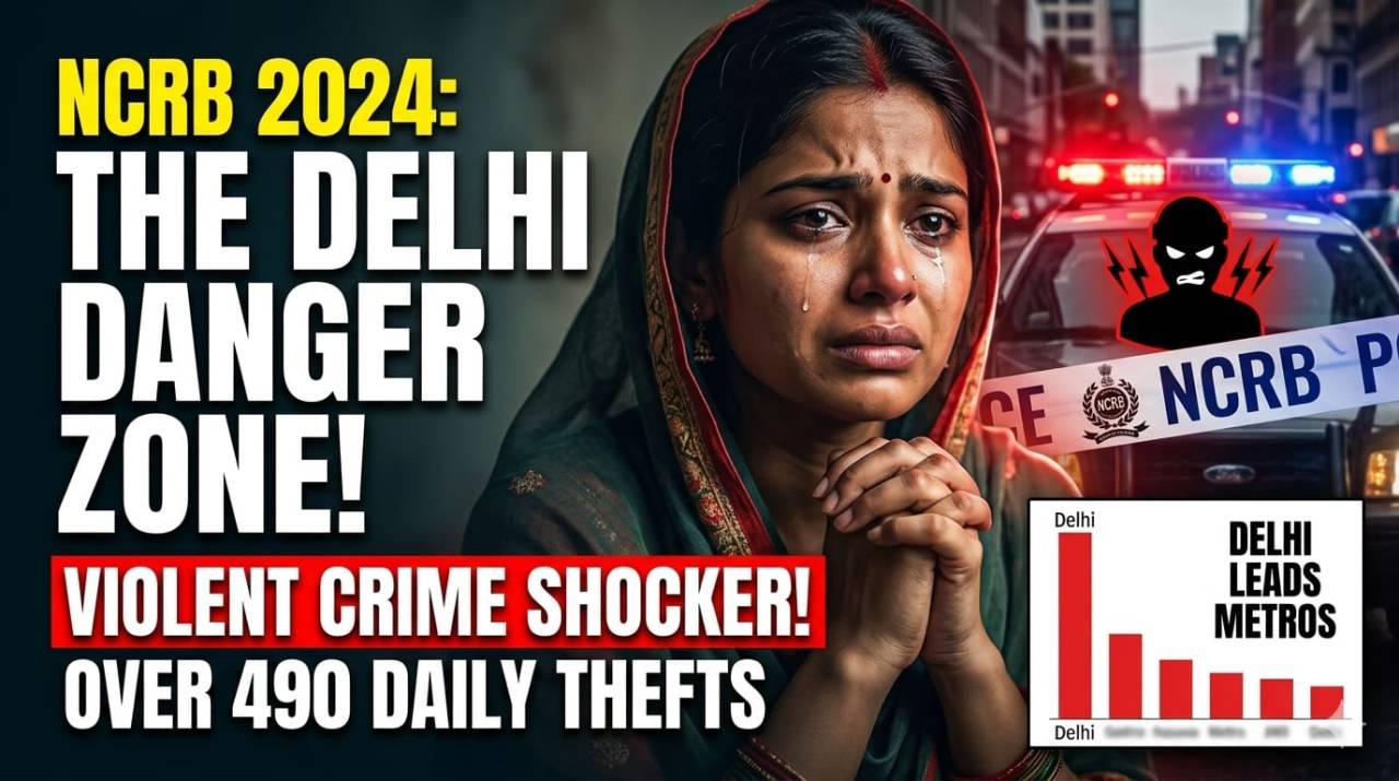 NCRB 2024 Report: Delhi Remains India’s Crime Capital Despite Drop in Overall Cases