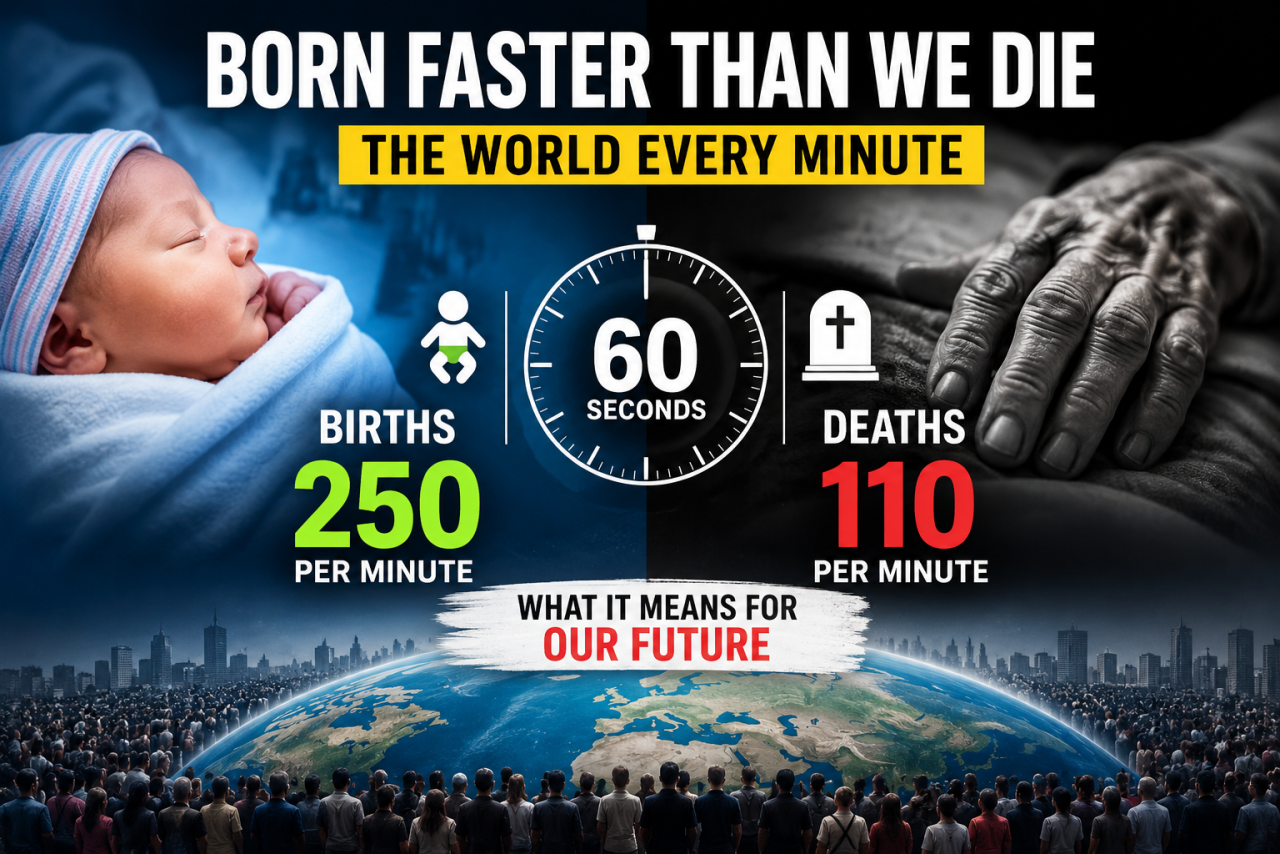 Born Faster Than We Die: The Quiet Population Shift Reshaping the World Every Minute