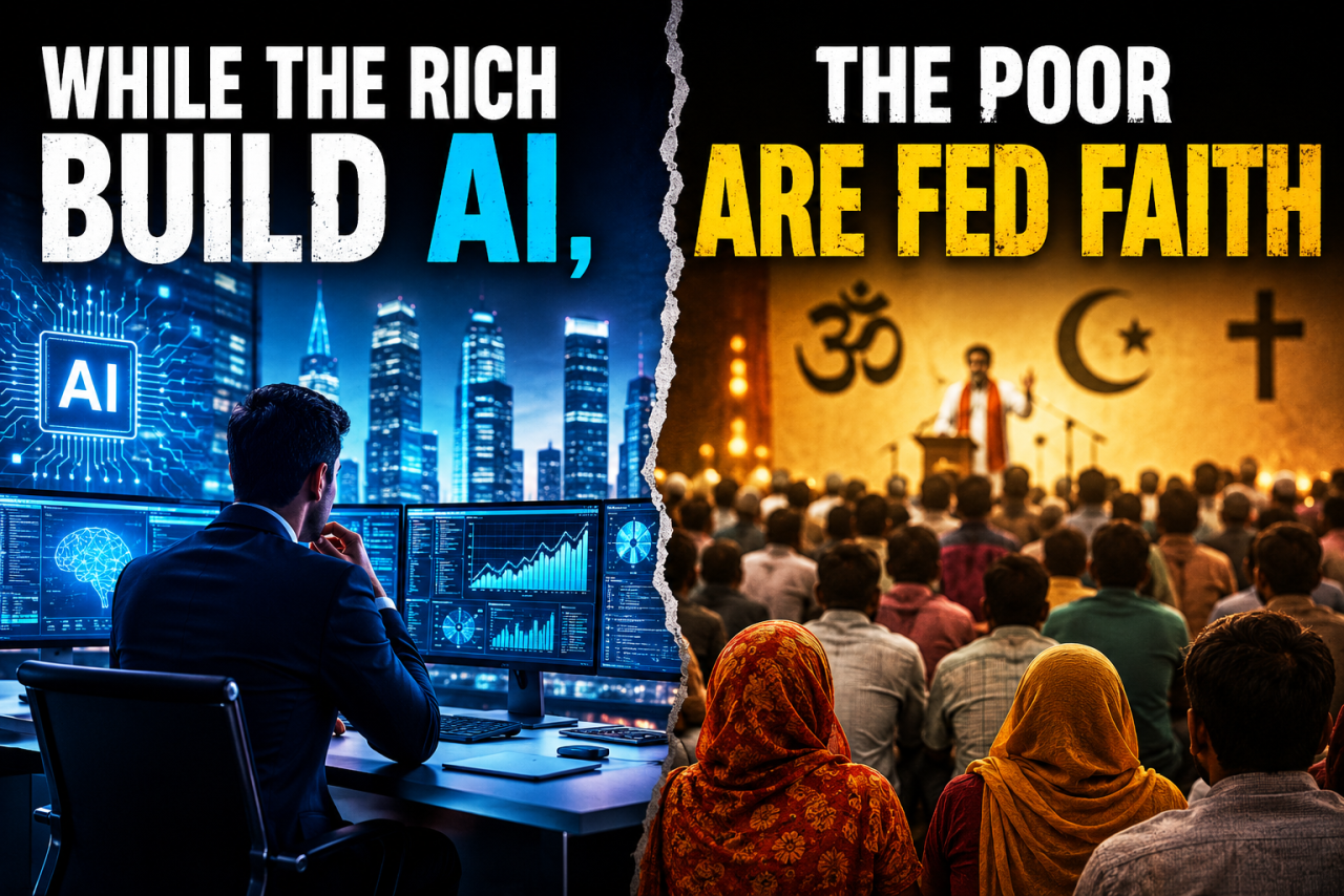 While the Rich Build AI, the Poor Are Fed Faith