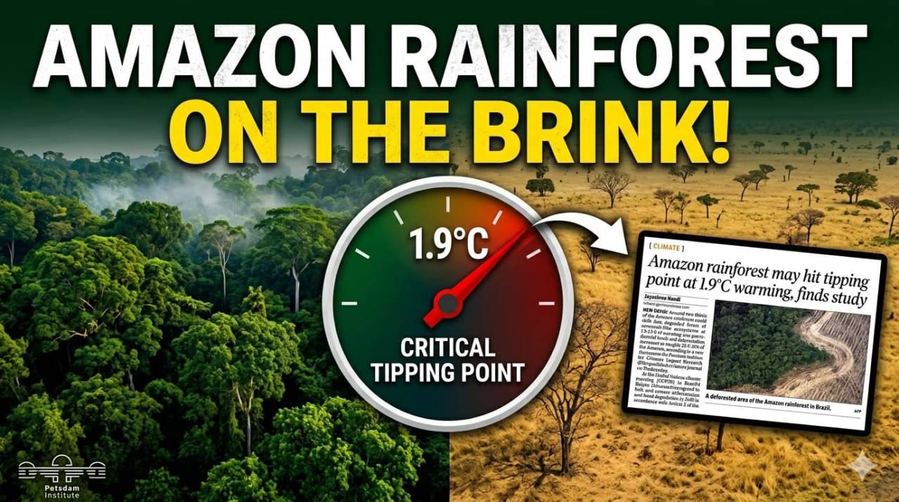 Amazon Rainforest on the Brink: Critical Tipping Point Identified at 1.9°C Warming