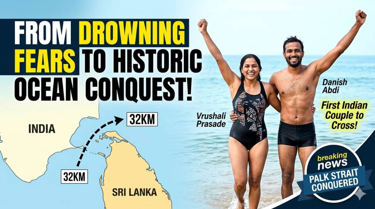 From Drowning Fears to Ocean Conquests: Meet the Indian Couple Who Swam the Palk Strait
