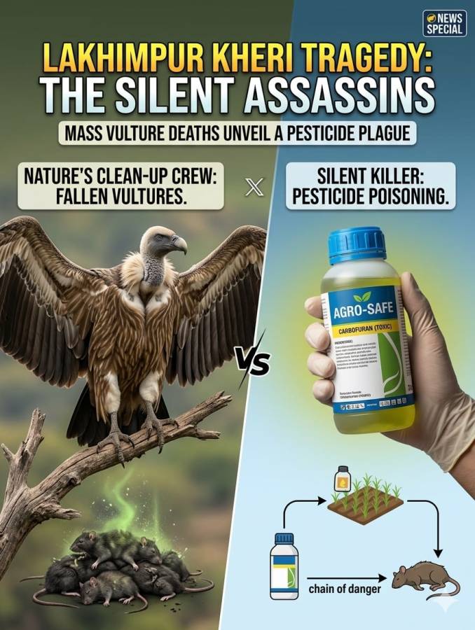 The Silent Killer: How Pesticides Threaten Vultures and the Entire Ecosystem