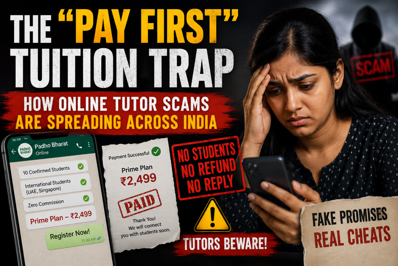 The “Pay First” Tuition Trap: How Online Tutor Scams Are Spreading Across India