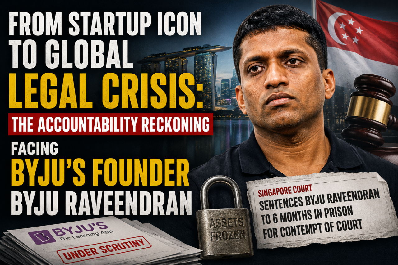 From Startup Icon to Global Legal Crisis: The Accountability Reckoning Facing BYJU’S Founder Byju Raveendran