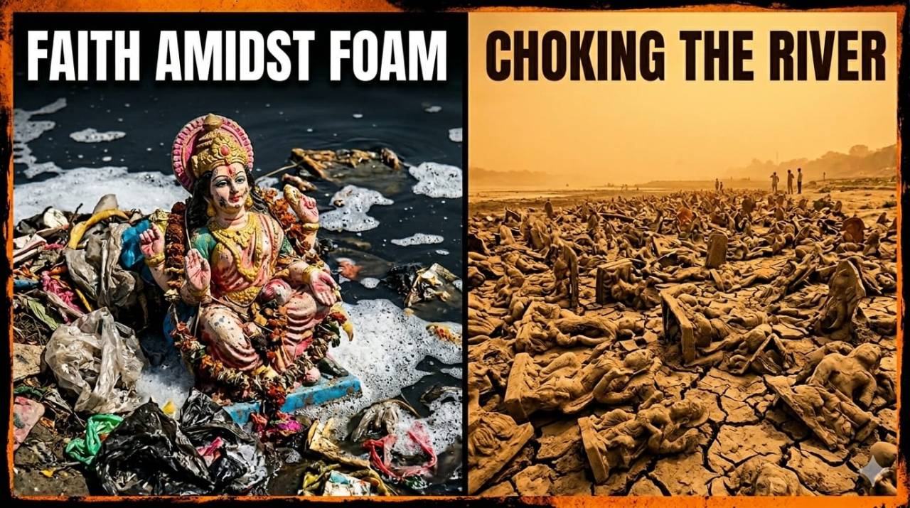 Faith Amidst the Foam: How Religious Rituals are Choking the Dying Yamuna