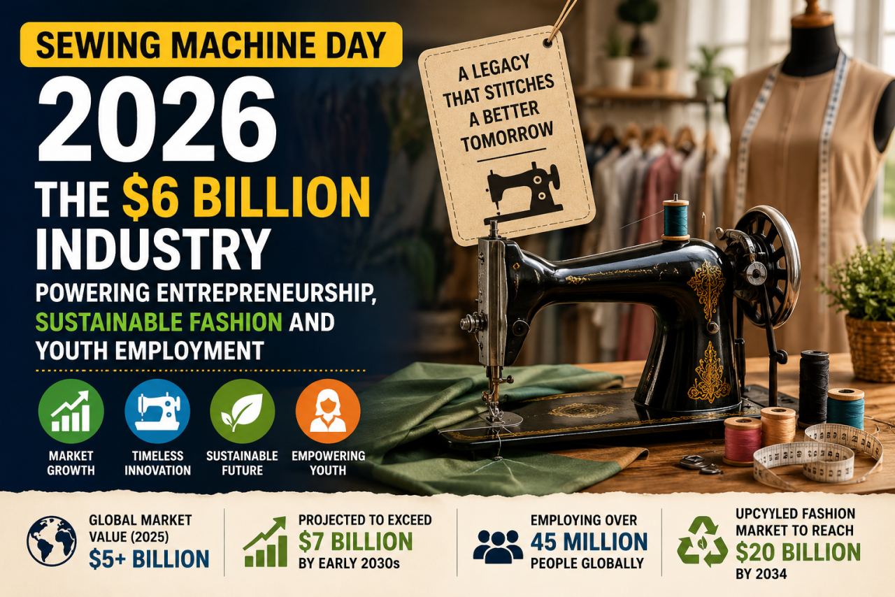 Sewing Machine Day 2026: How a $5 Billion Industry Is Powering Fashion, Entrepreneurship and Sustainable Growth