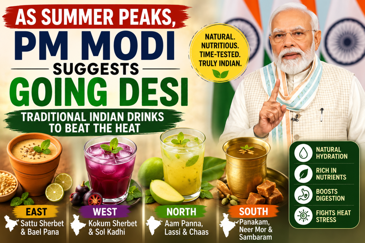 Going Desi: PM Modi Advocates Traditional Indian Summer Drinks to Beat the Heat
