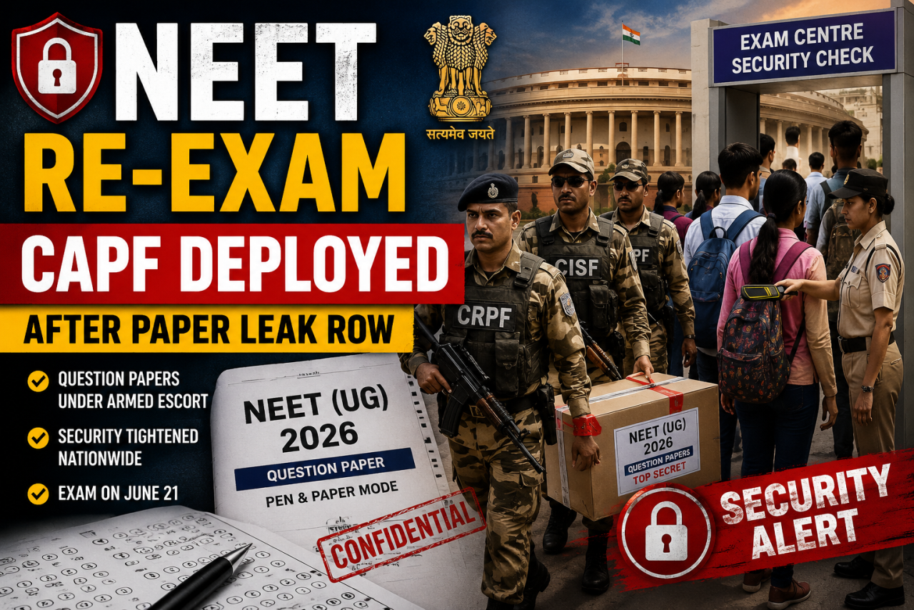 Govt Deploys CAPF for NEET Re-Exam as Security Measures Tighten After Leak Controversy