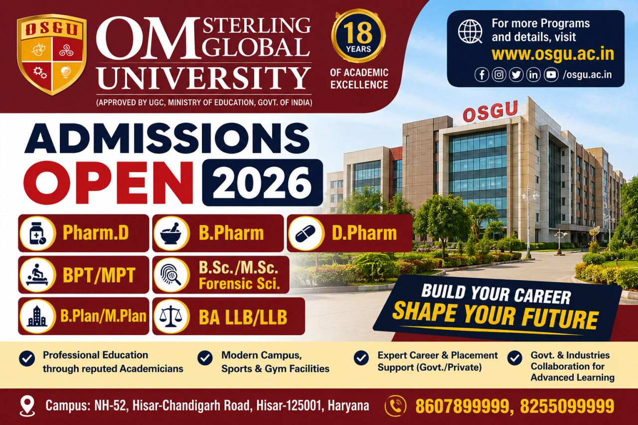 OSGU Opens Admissions 2026: A Gateway to Professional Education and Career Success