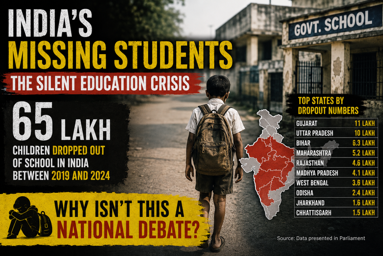 India's Missing Students: The Silent Education Crisis Behind 65 Lakh School Dropouts