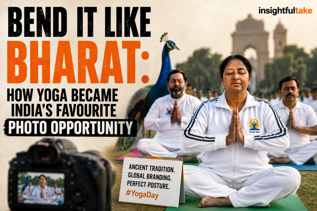 The Great Indian Yoga Pose: Stretching for Wellness, Smiling for the Cameras