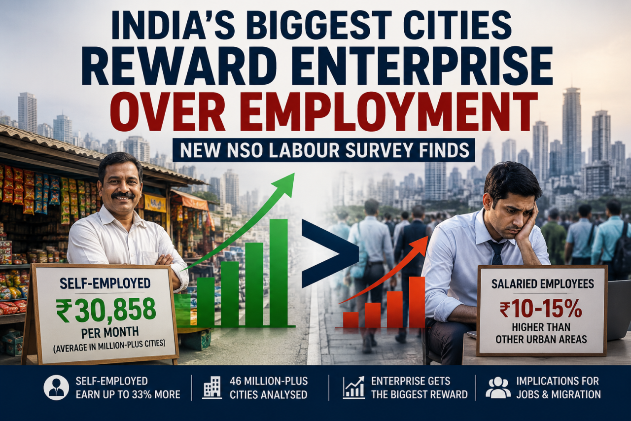 India's Biggest Cities Reward Enterprise Over Employment, New NSO Labour Survey Finds