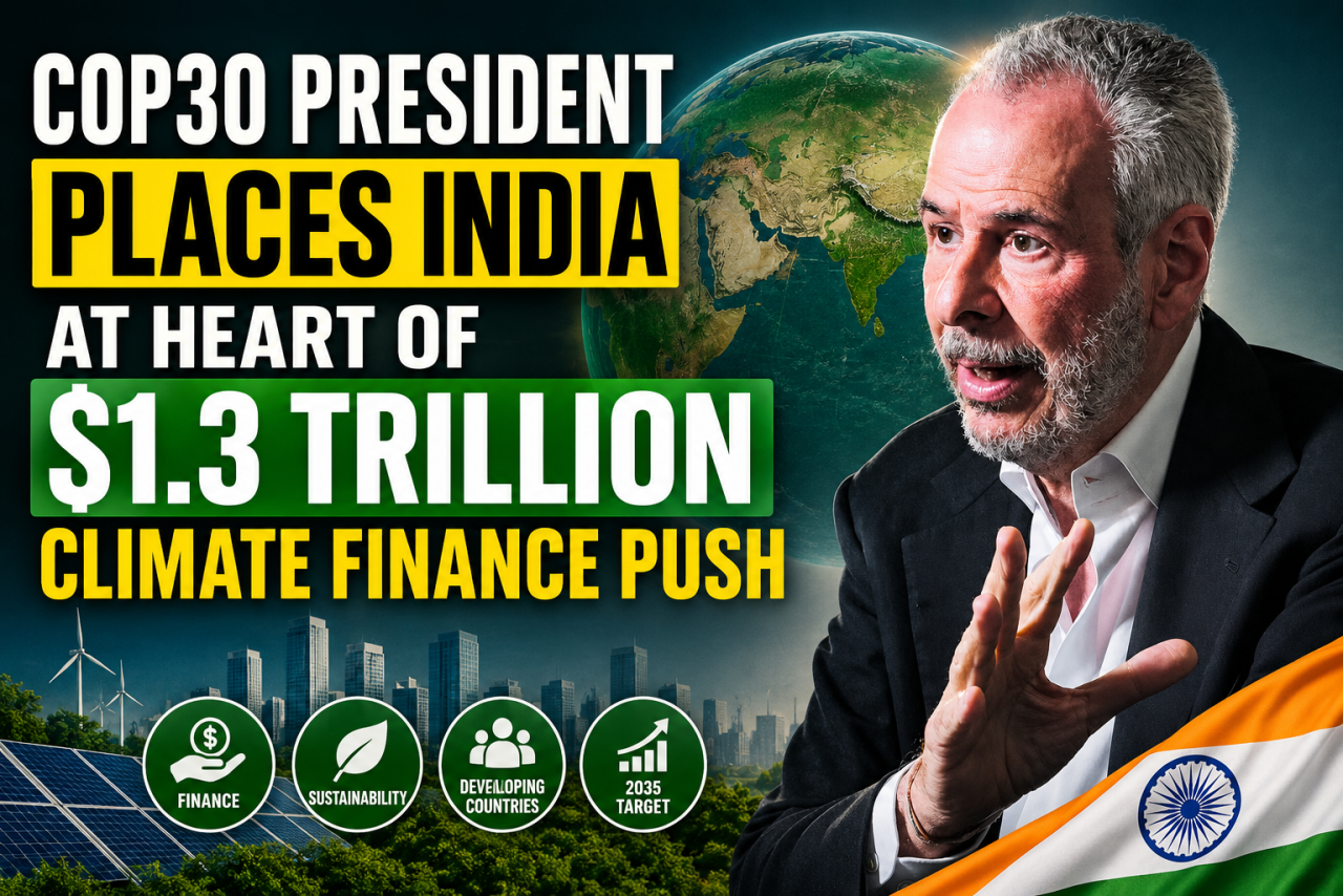 COP30 President Places India at Heart of $1.3 Trillion Climate Finance Push