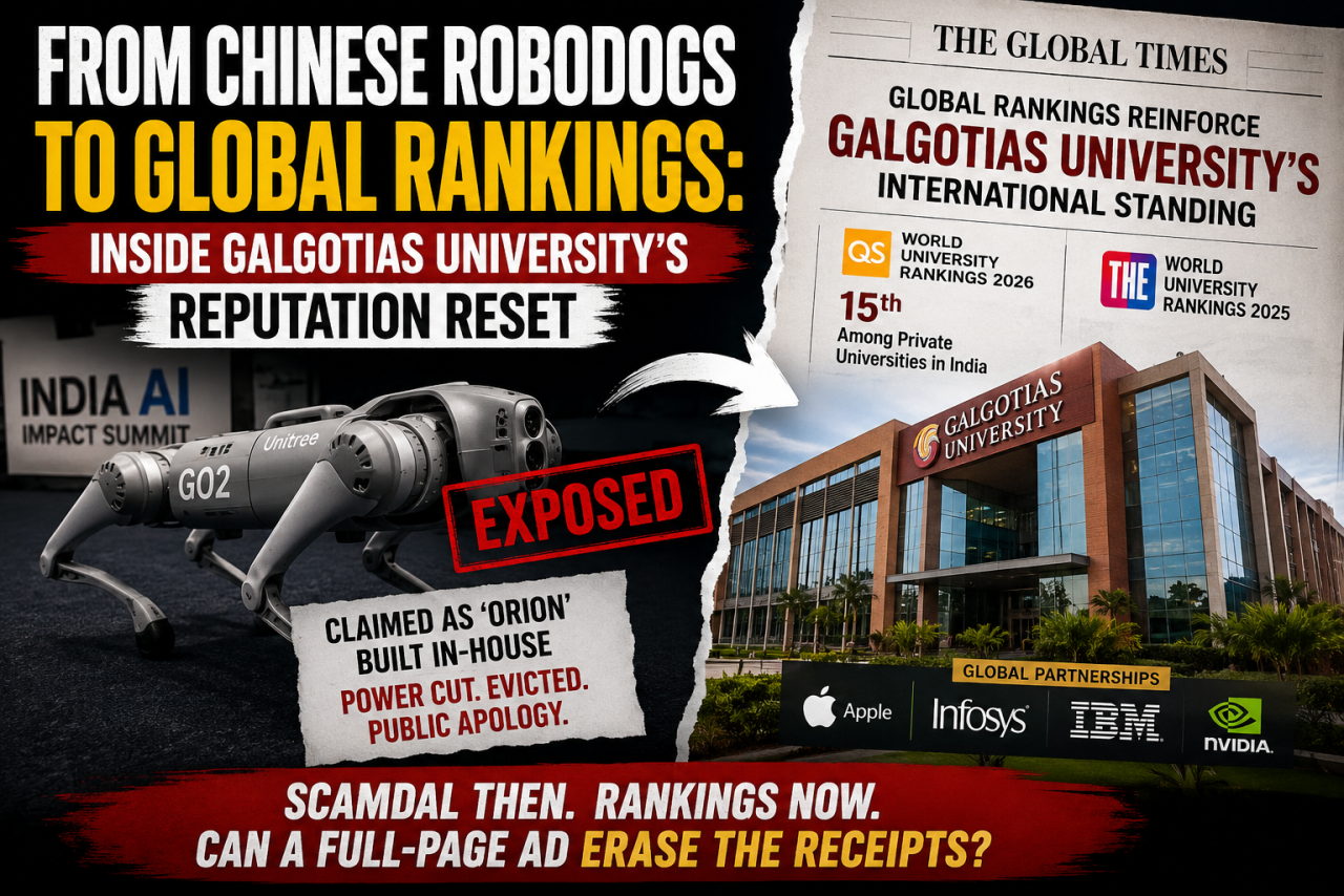 From Chinese Robodogs to Global Rankings: Inside Galgotias University's Reputation Reset