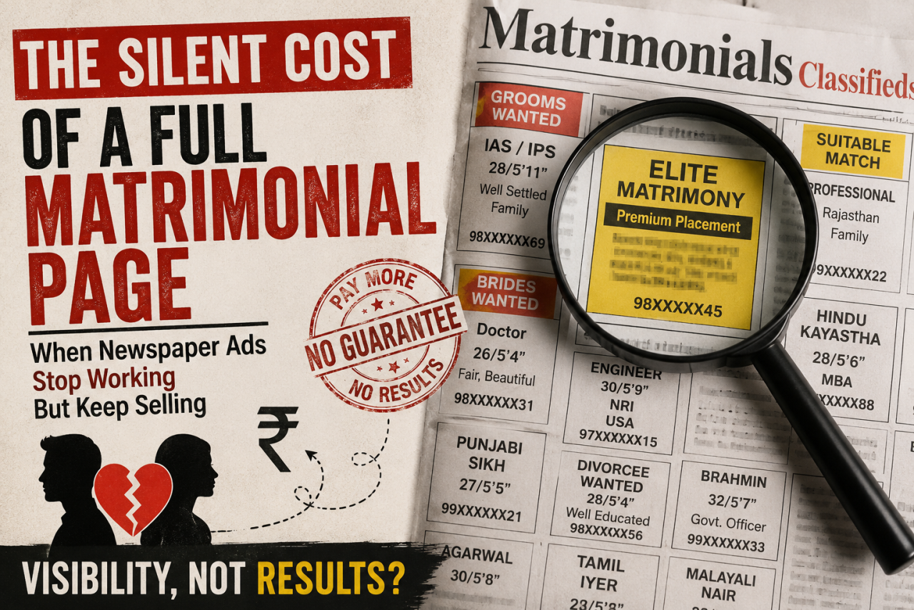 The Silent Cost of a Full Matrimonial Page: When Newspaper Ads Stop Working but Keep Selling