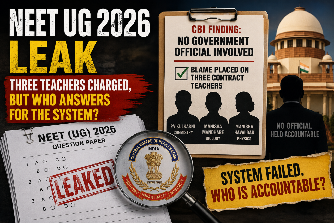 NEET UG 2026 Leak: Three Teachers Charged, But Who Answers for the System?