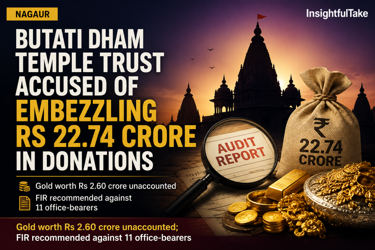 Butati Dham Trust Under Scanner as Audit Flags Rs 22.74 Crore Misappropriation and Missing Gold