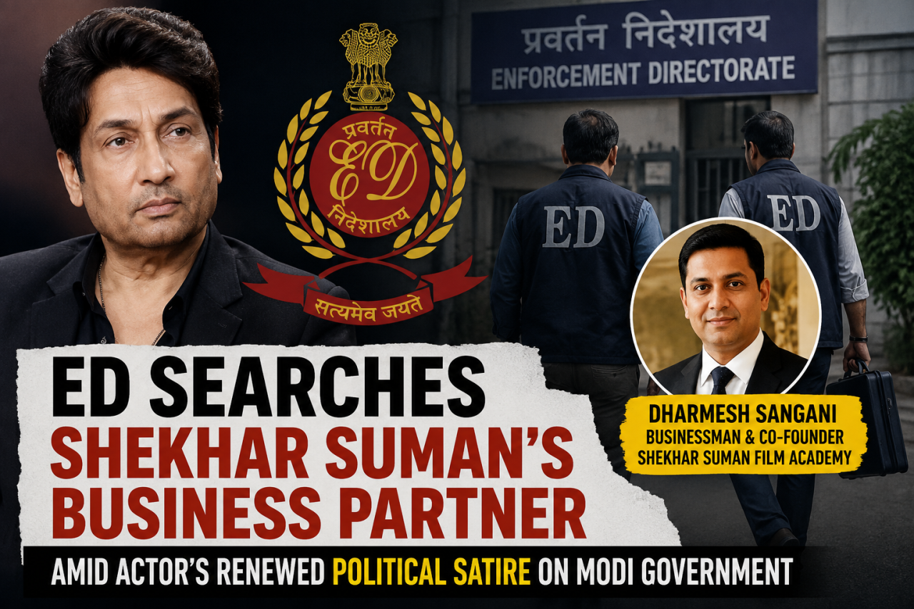 ED Searches Shekhar Suman's Business Partner Amid Actor's Renewed Political Satire on Modi Government