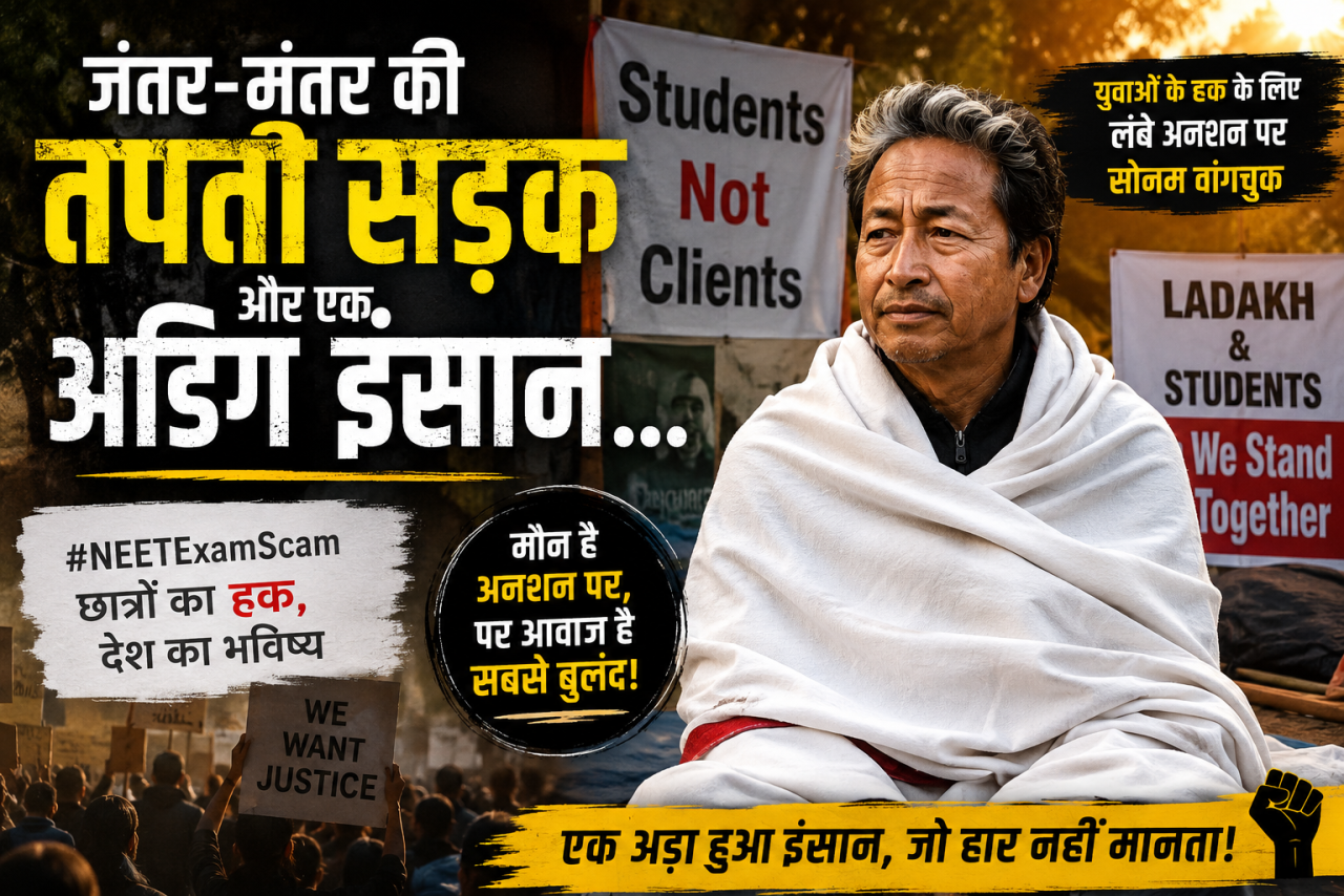 जंतर-मंतर की तपती सड़क और एक अडिग इंसान...